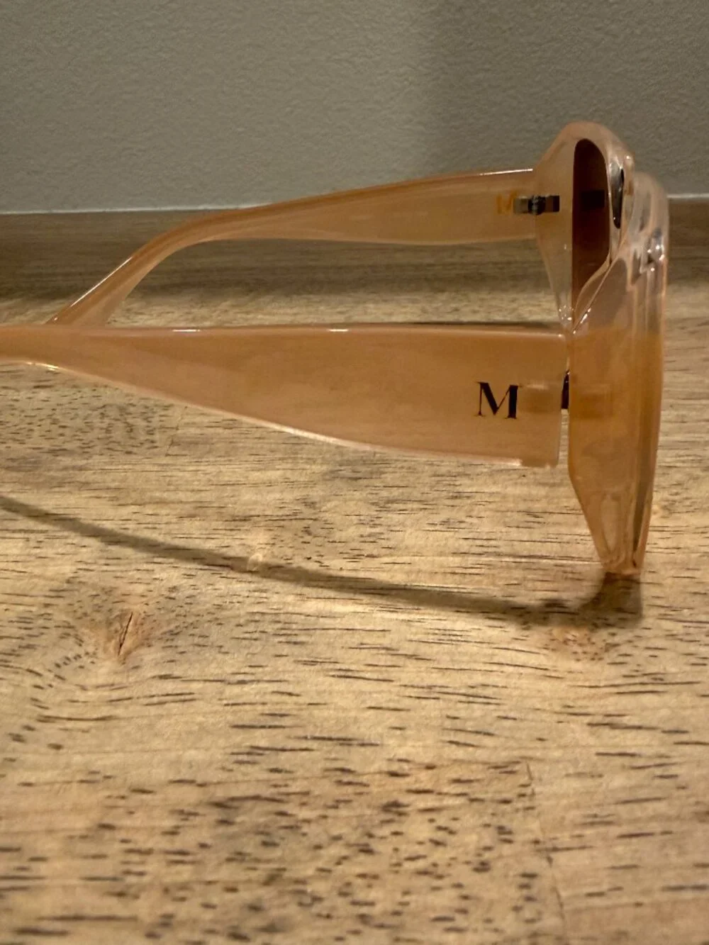 Martha Stewart Tan Square Oversized Sunglasses Gradient Lenses